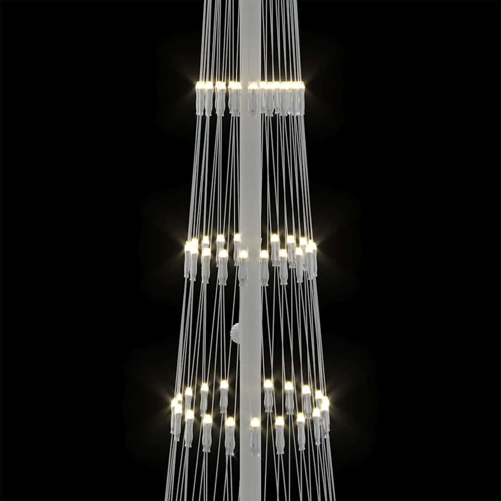 Albero di Natale LED Bianco caldo 51 x 51 x 190 cm Metallo