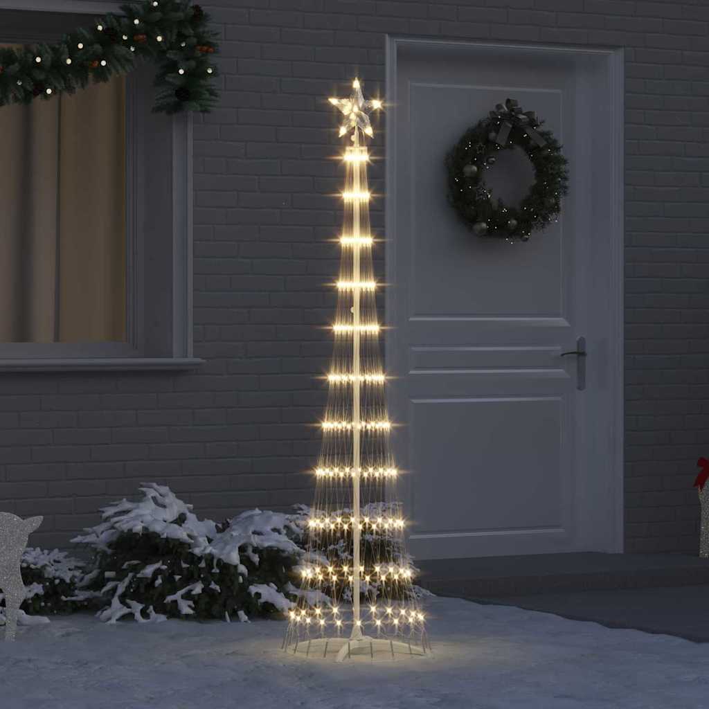 Albero di Natale LED Bianco caldo 51 x 51 x 190 cm Metallo