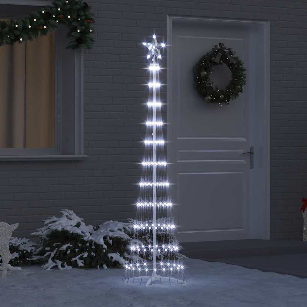 Albero di Natale LED Bianco freddo 51 x 51 x 190 cm Metallo