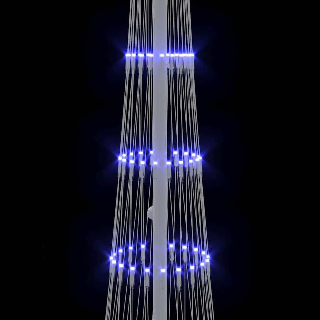 Albero di Natale LED con 230 LED Blu 51 x 51 x 190 cm Metallo