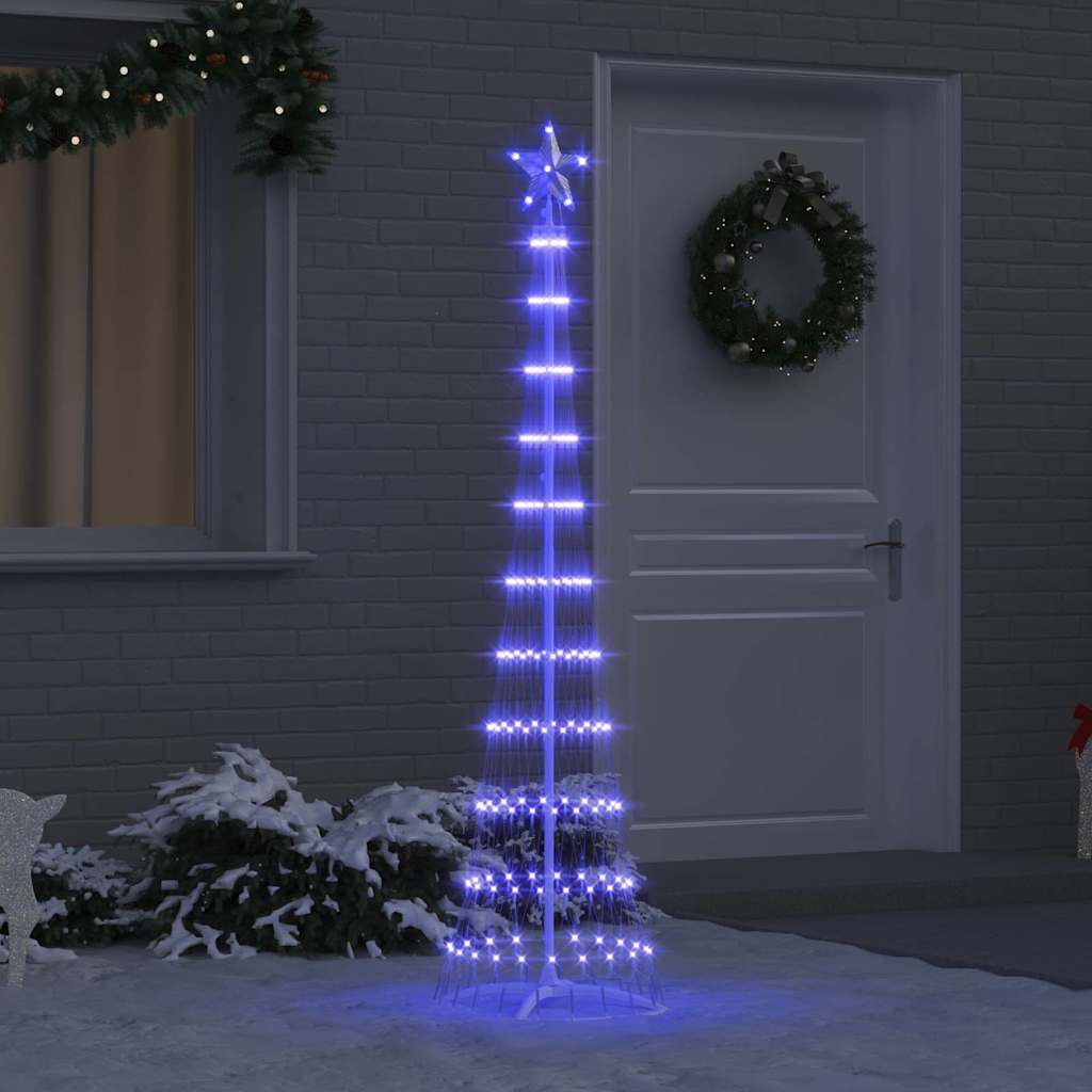 Albero di Natale LED con 230 LED Blu 51 x 51 x 190 cm Metallo
