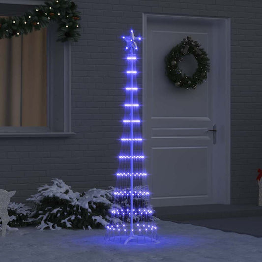 Albero di Natale LED con 230 LED Blu 51 x 51 x 190 cm Metallo