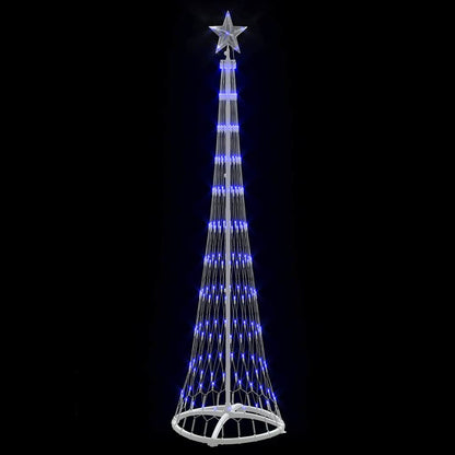 Albero di Natale LED con 230 LED Blu 51 x 51 x 190 cm Metallo