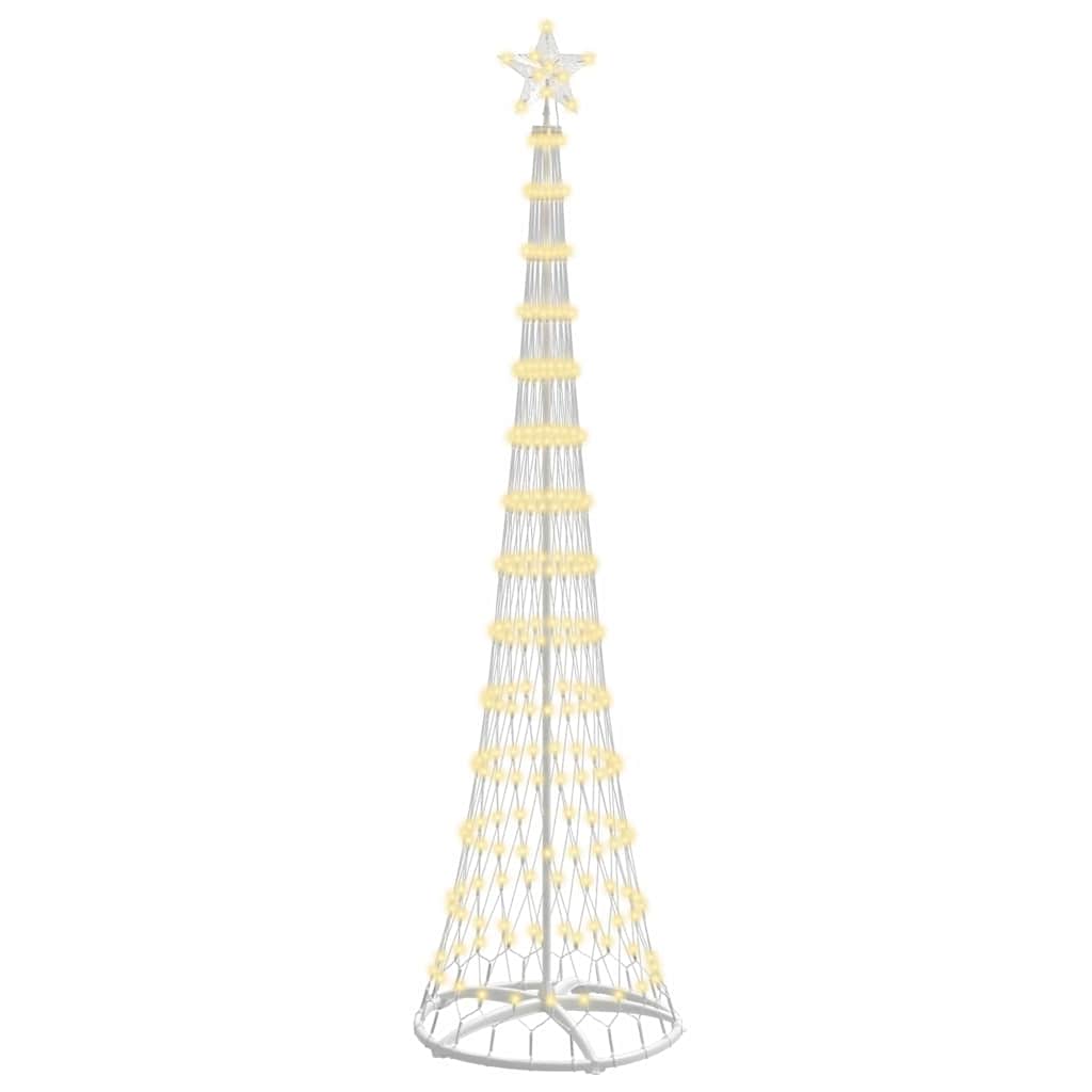 Albero di Natale LED Bianco caldo 70 x 70 x 250 cm Metallo