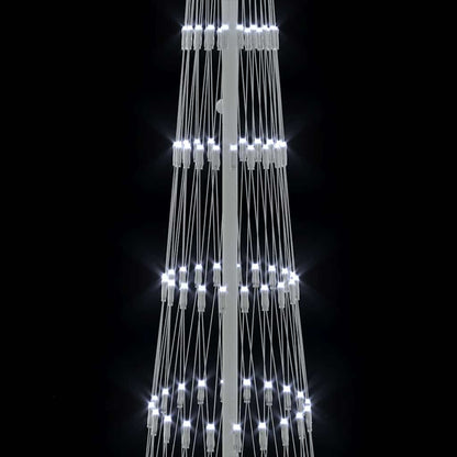 Albero di Natale LED Bianco freddo 70 x 70 x 250 cm Metallo