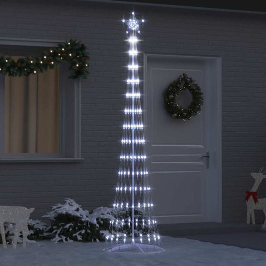 Albero di Natale LED Bianco freddo 70 x 70 x 250 cm Metallo