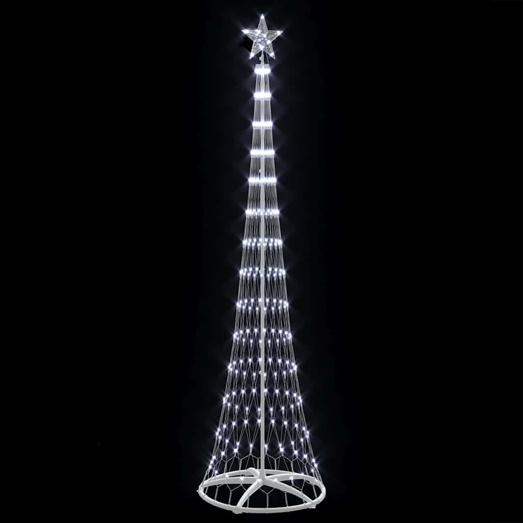 Albero di Natale LED Bianco freddo 70 x 70 x 250 cm Metallo