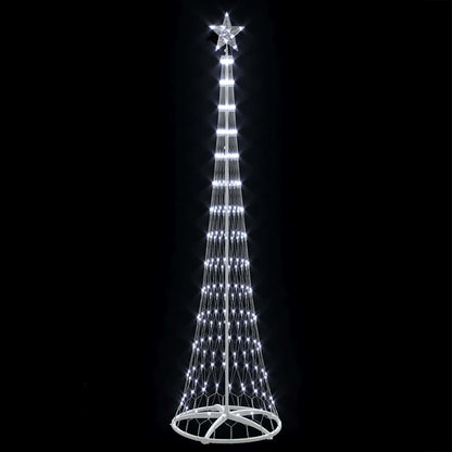 Albero di Natale LED Bianco freddo 70 x 70 x 250 cm Metallo