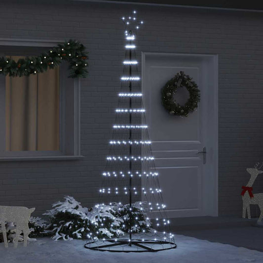 Albero di Natale LED Bianco freddo 100 x 100 x 250 cm Metallo