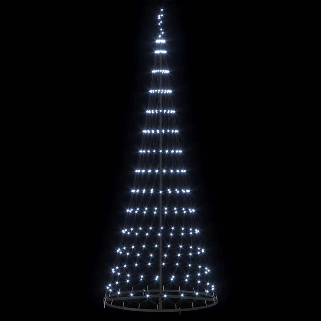 Albero di Natale LED Bianco freddo 100 x 100 x 250 cm Metallo