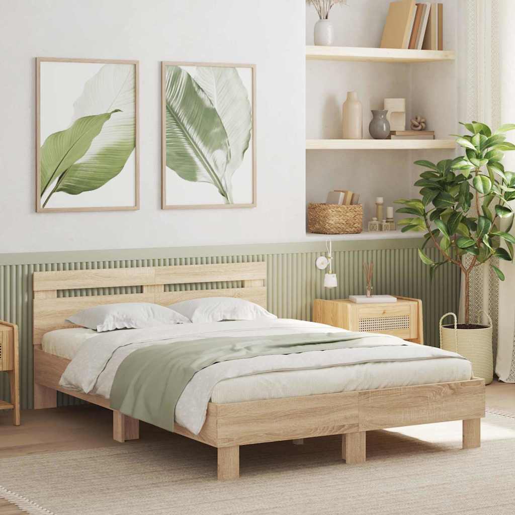 Struttura del letto Sonoma 137 x 190 cm Legno multistrato | homemem39