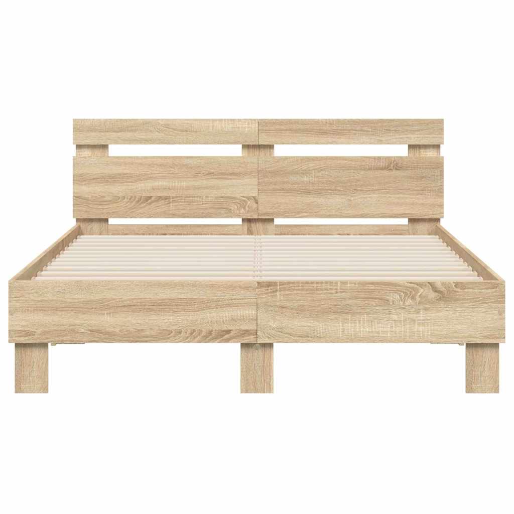 Struttura del letto Sonoma 137 x 190 cm Legno multistrato | homemem39