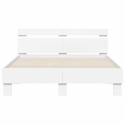 Struttura del letto Bianco 137 x 190 cm Legno multistrato | homemem39