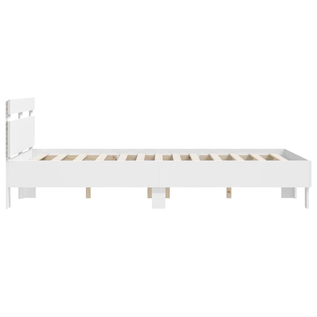 Struttura del letto Bianco 137 x 190 cm Legno multistrato | homemem39