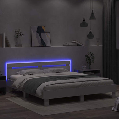 Struttura del letto Bianco 193 x 203 cm Legno multistrato | homemem39