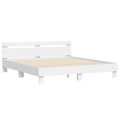 Struttura del letto Bianco 193 x 203 cm Legno ingegnerizzato