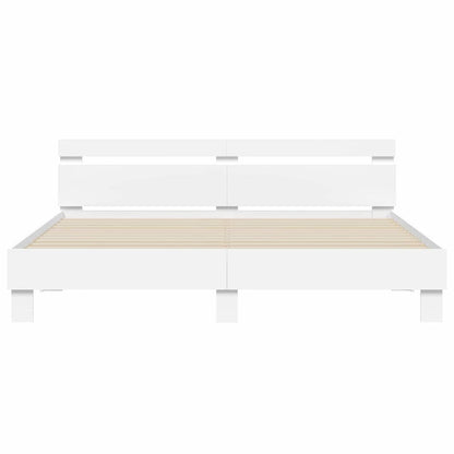 Struttura del letto Bianco 193 x 203 cm Legno multistrato | homemem39