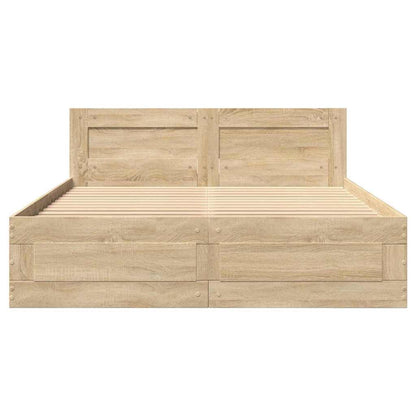Struttura del letto Sonoma 137 x 188 cm Legno multistrato | homemem39