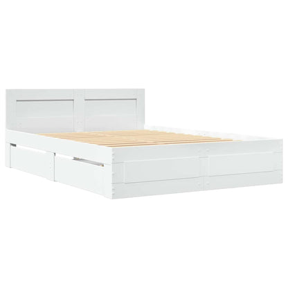Struttura del letto Bianco 137 x 188 cm Legno multistrato | homemem39