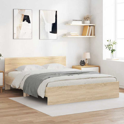 Struttura del letto Sonoma 152 x 203 cm Legno multistrato | homemem39
