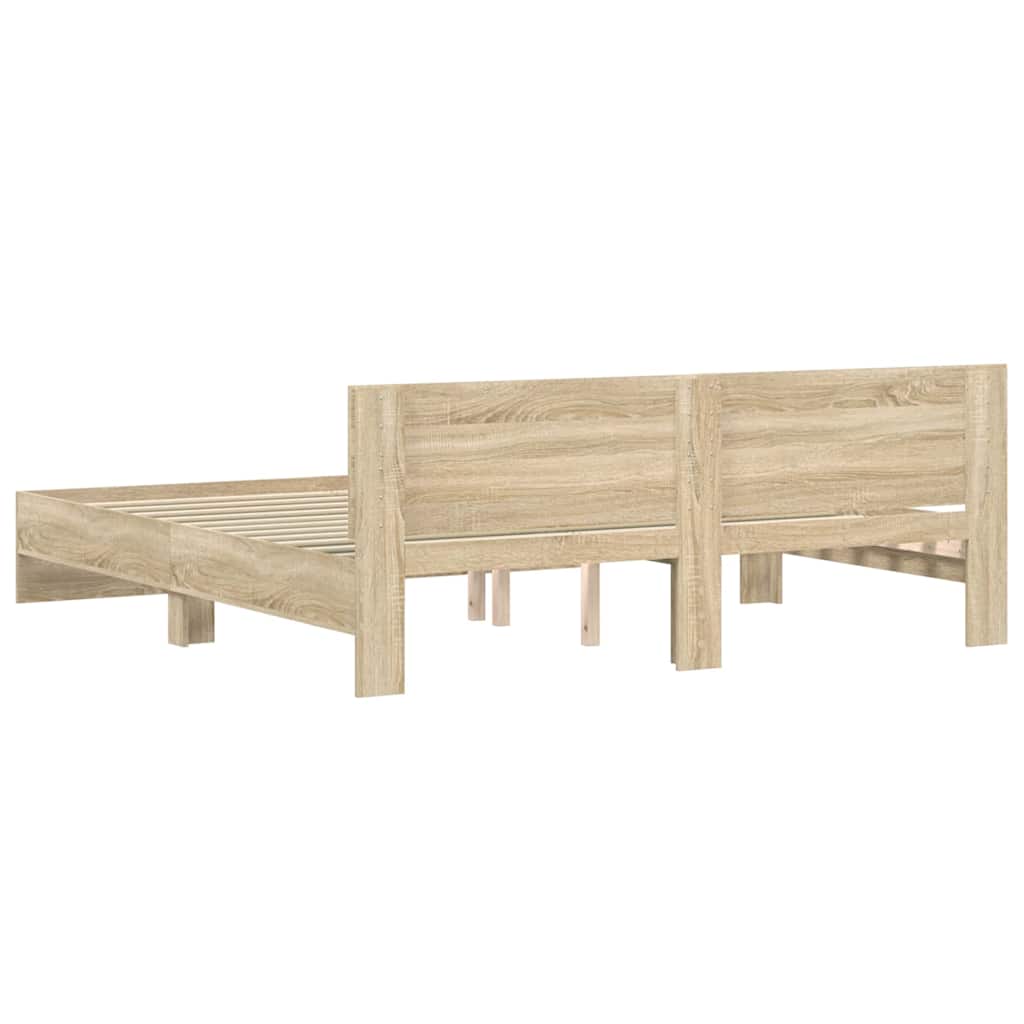 Struttura del letto Sonoma 193 x 203 cm Legno ingegnerizzato | homemem39