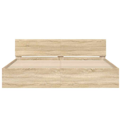 Struttura del letto Sonoma 193 x 203 cm Legno ingegnerizzato | homemem39