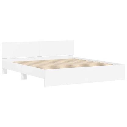 Struttura del letto Bianco 137 x 190 cm Legno multistrato | homemem39