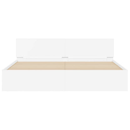 Struttura del letto Bianco 137 x 190 cm Legno multistrato | homemem39