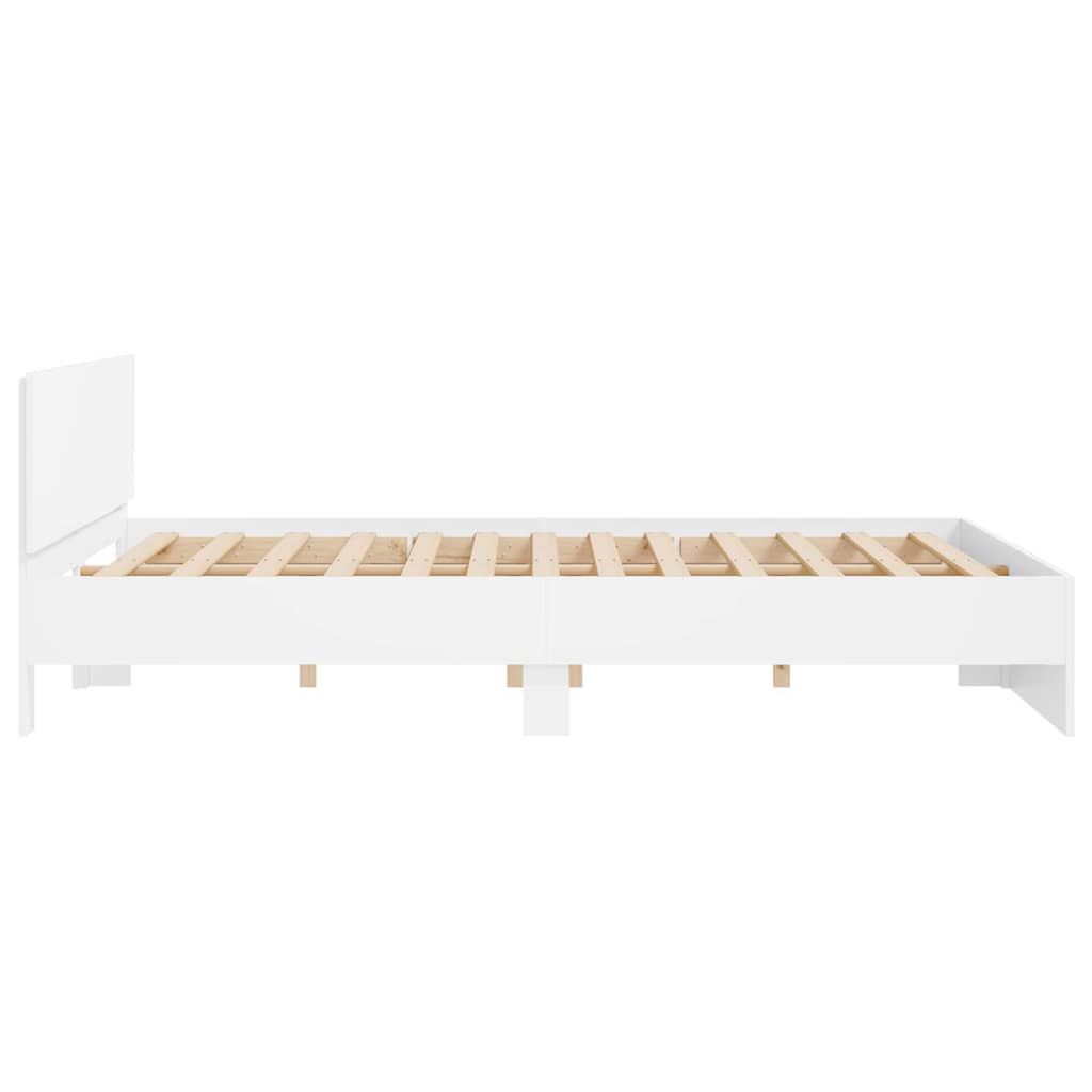 Struttura del letto Bianco 137 x 190 cm Legno multistrato | homemem39