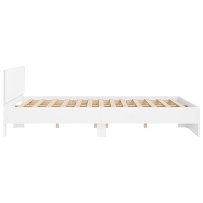 Struttura del letto Bianco 137 x 190 cm Legno multistrato | homemem39