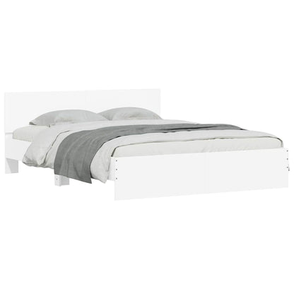 Struttura del letto Bianco 152 x 203 cm Legno multistrato | homemem39