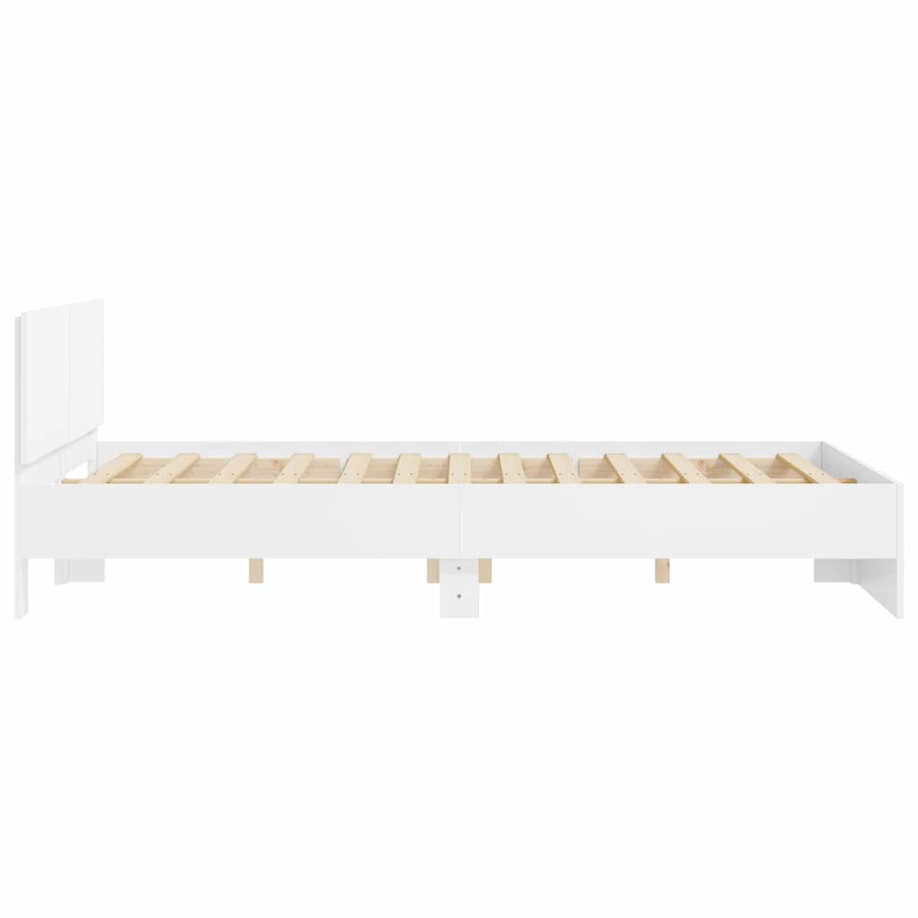 Struttura del letto Bianco 152 x 203 cm Legno multistrato | homemem39