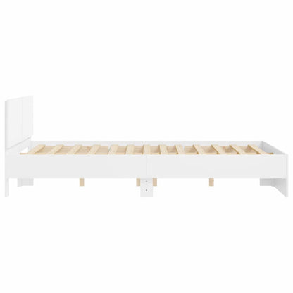 Struttura del letto Bianco 152 x 203 cm Legno multistrato | homemem39