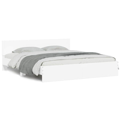 Struttura del letto Bianco 193 x 203 cm Legno multistrato | homemem39