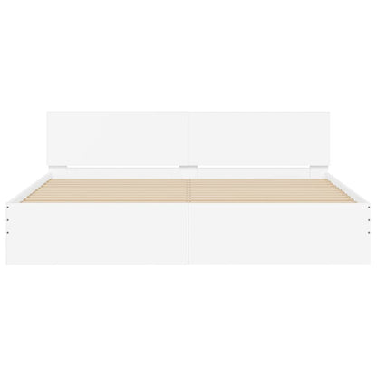 Struttura del letto Bianco 193 x 203 cm Legno multistrato | homemem39