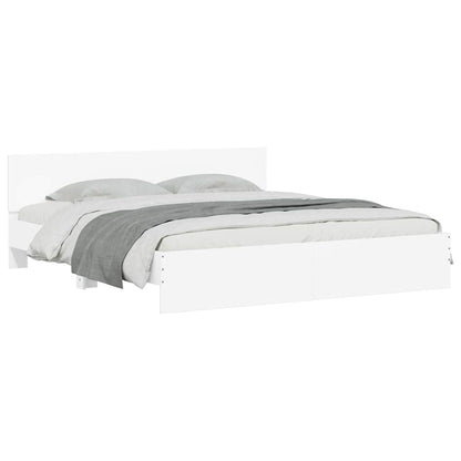Struttura del letto Bianco 193 x 203 cm Legno multistrato | homemem39