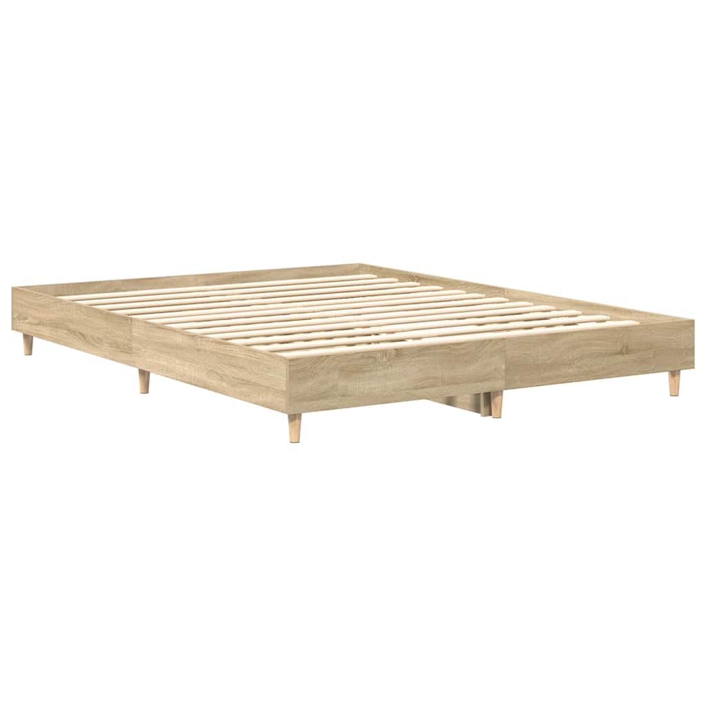 Struttura del letto Sonoma 152 x 203 cm Legno multistrato | homemem39