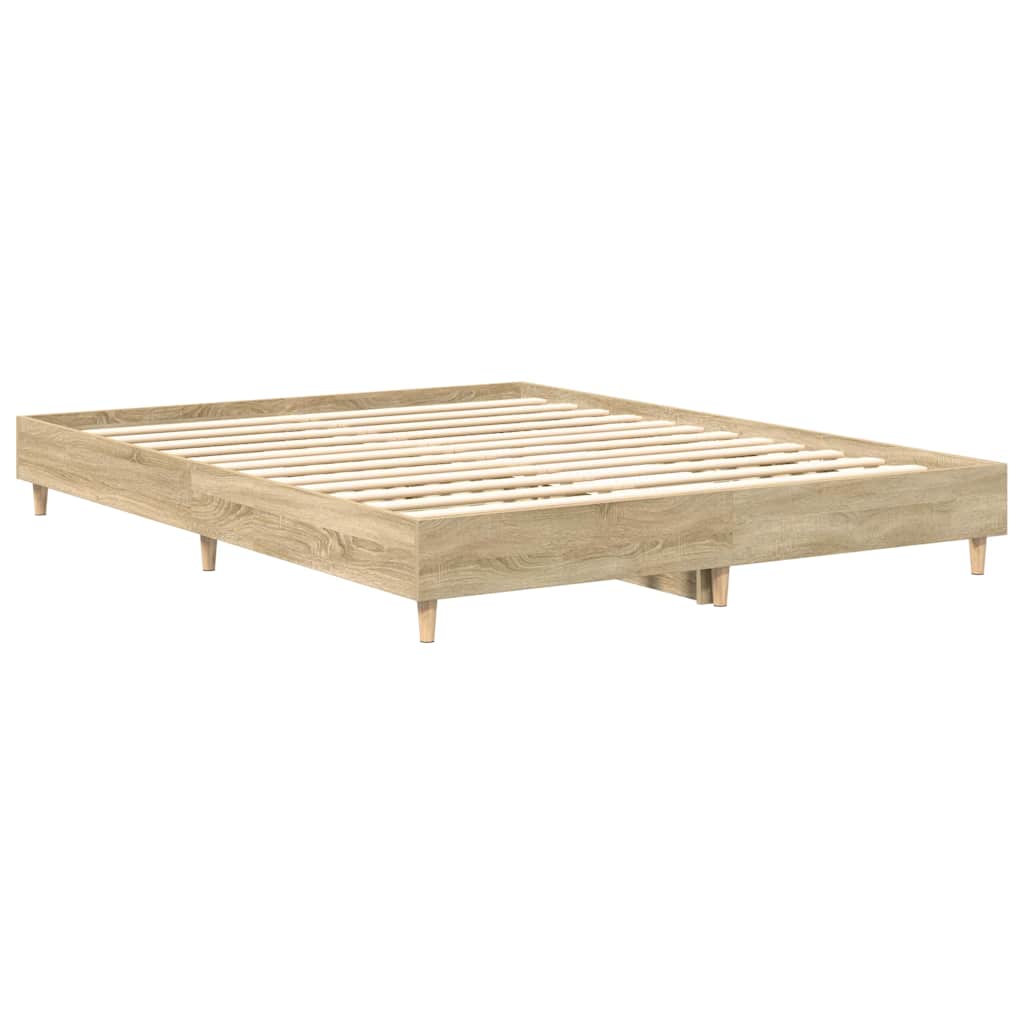 Struttura del letto Sonoma 152 x 203 cm Legno multistrato | homemem39