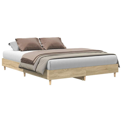 Struttura del letto Sonoma 152 x 203 cm Legno multistrato | homemem39