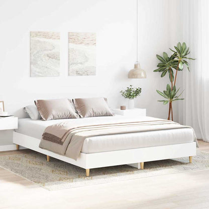 Struttura del letto 2 pcs Bianco 152 x 203 cm Legno multistrato | homemem39