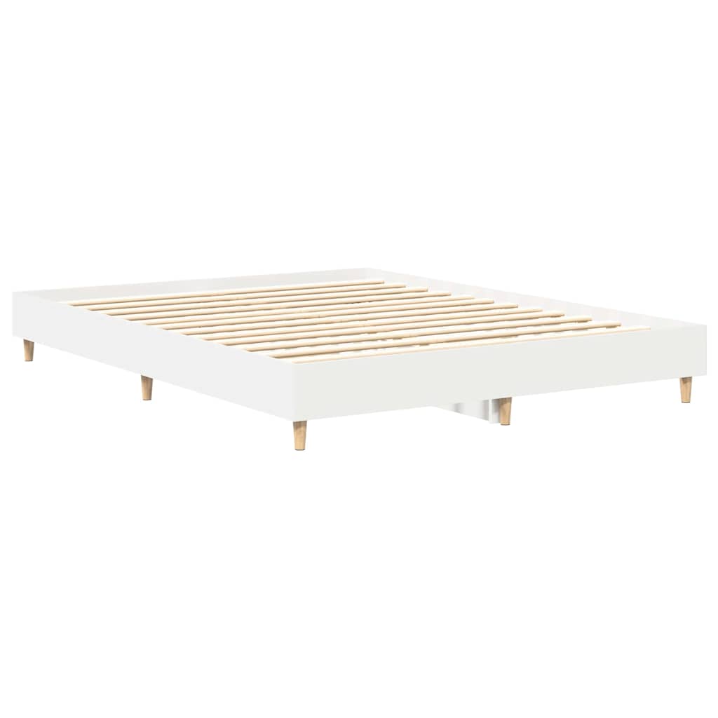Struttura del letto 2 pcs Bianco 152 x 203 cm Legno multistrato | homemem39