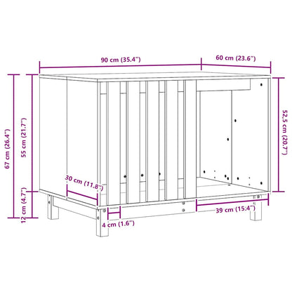 Cuccia per cani Marrone cerato 90 x 60 x 67 cm Pino massello | homemem39