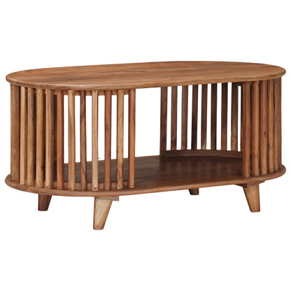 Tavolo da Caffè Fatto a Mano Marrone Teak 85 x 50 x 40 cm
