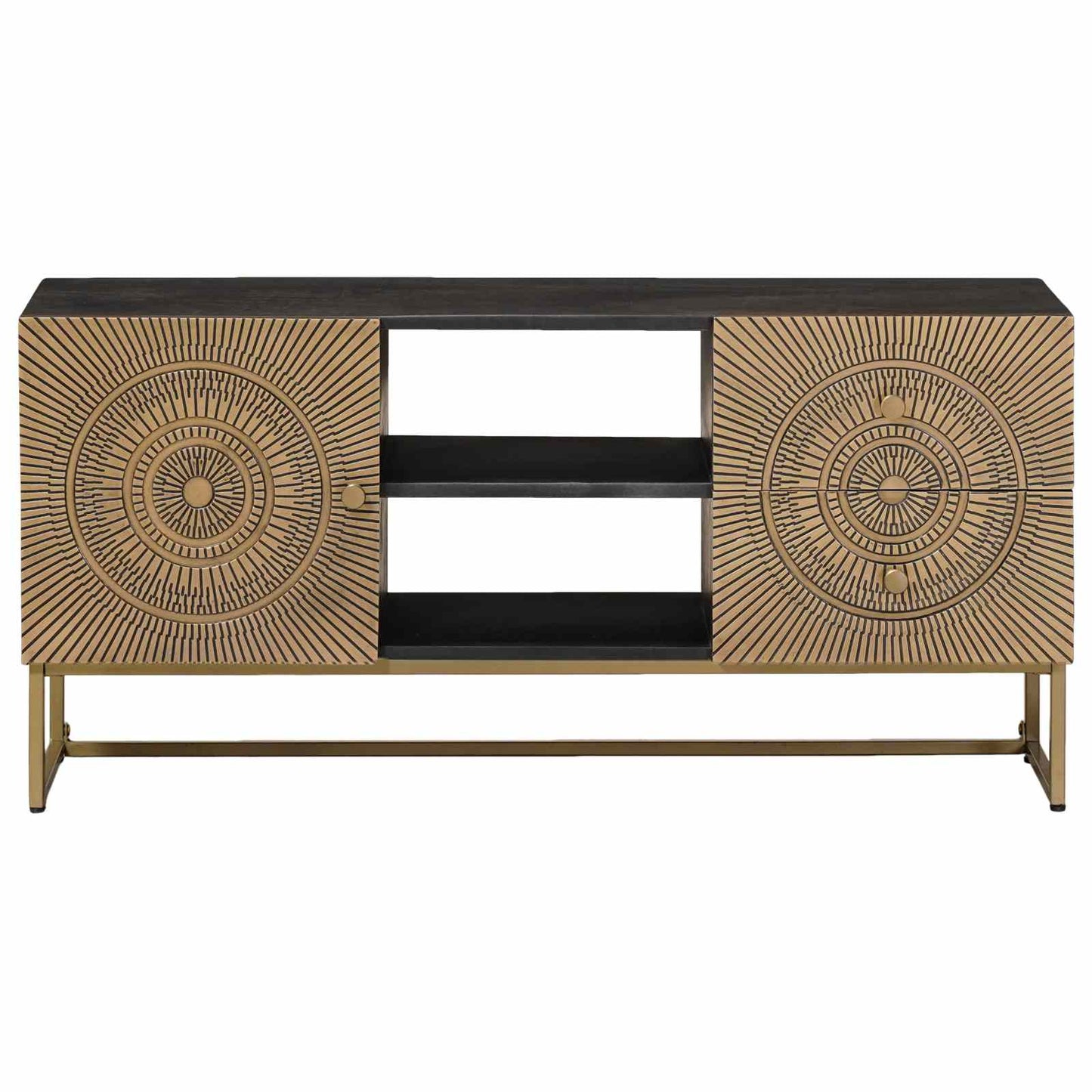 Mobile TV con cassetto con lo scaffale Ottone 105 x 30 x 50 cm
