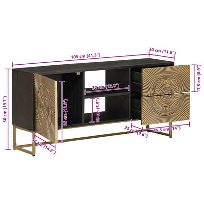 Mobile TV con cassetto con lo scaffale Ottone 105 x 30 x 50 cm