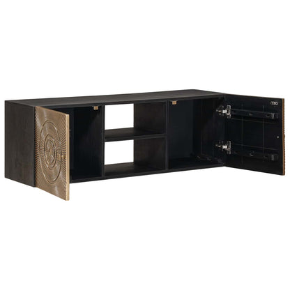 Mobile TV con lo scaffale con porta Ottone 105 x 30 x 35 cm