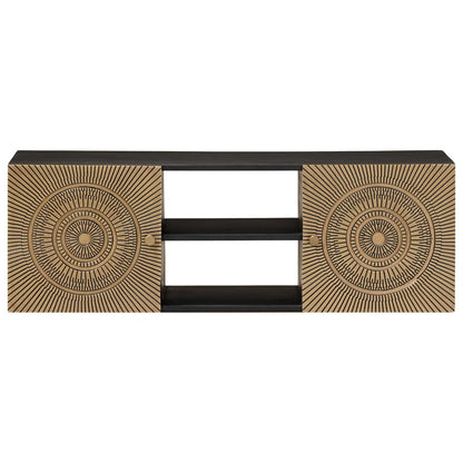 Mobile TV con lo scaffale con porta Ottone 105 x 30 x 35 cm