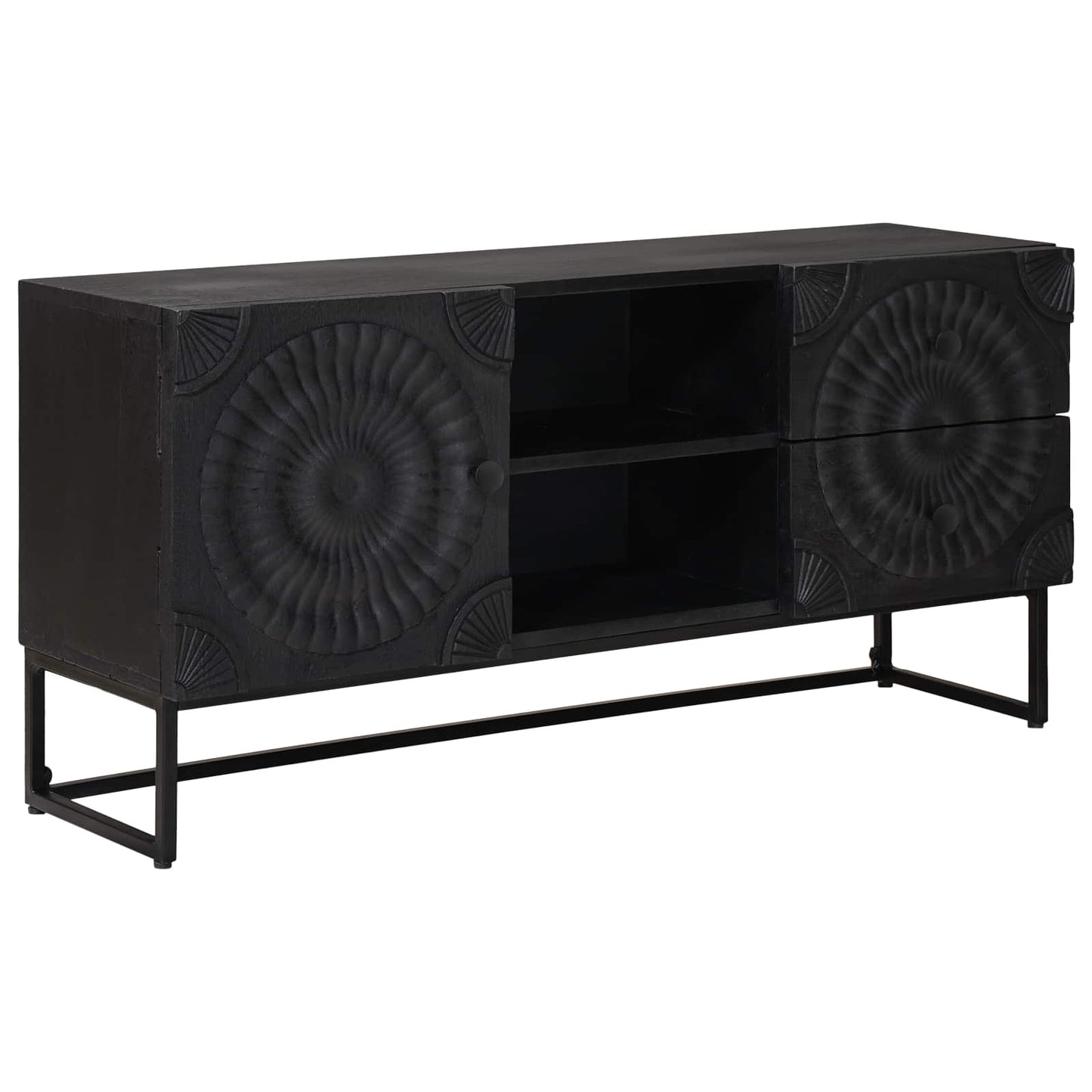 Mobile TV con cassetto con lo scaffale Nero 105 x 30 x 54 cm | homemem39