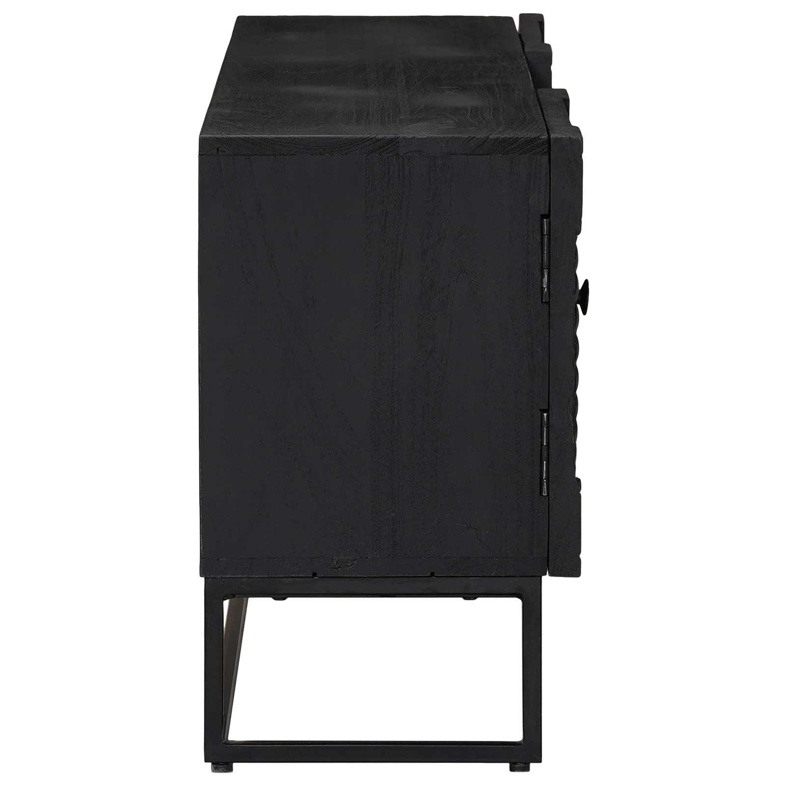 Mobile TV con cassetto con lo scaffale Nero 105 x 30 x 54 cm | homemem39