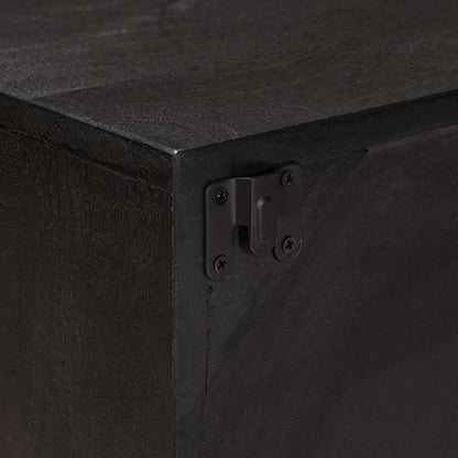 Mobile TV con lo scaffale con porta Nero 105 x 30 x 35 cm | homemem39